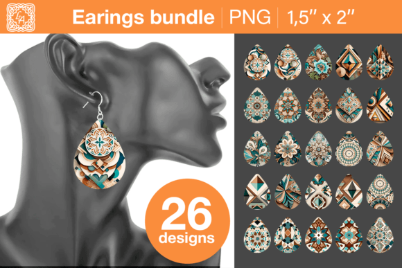 Download Boho Earrings Sublimation Designs - Premium Resources