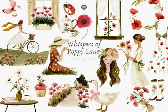 Download Poppy Flower Cottagecore Art - Poppy flower Collection
