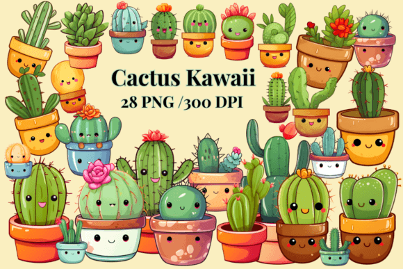 Download Cactus Kawaii / Cute Clipart PNG Cartoon - Cute clipart Collection