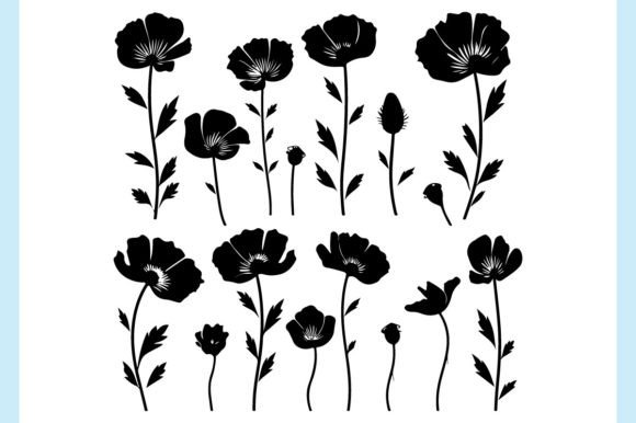 Download Poppy Flower Silhouette 4 - Poppy flower Collection