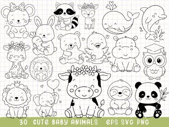 Download Baby Animal Svg, Cute Animal Clipart - Cute animal clipart Collection
