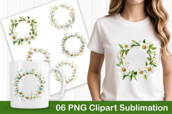 Download White Daisy Wreath Floral Clipart - White Collection
