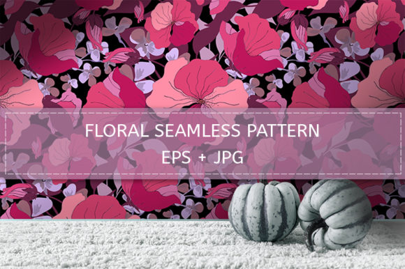 Download Rich Pink-magenta-purple Floral Pattern. - Purple floral Collection