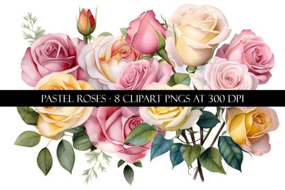 Download Pastel Roses Clipart - Roses Collection