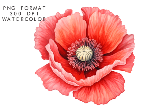 Download Watercolor Poppy Flower Clipart - Poppy flower Collection
