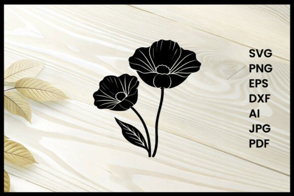 Download Poppy Flowers Silhouette Illustration - Poppy flower Collection