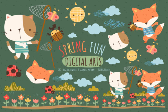 Download Spring Fun Digital Art - Cute Clipart - Premium Resources