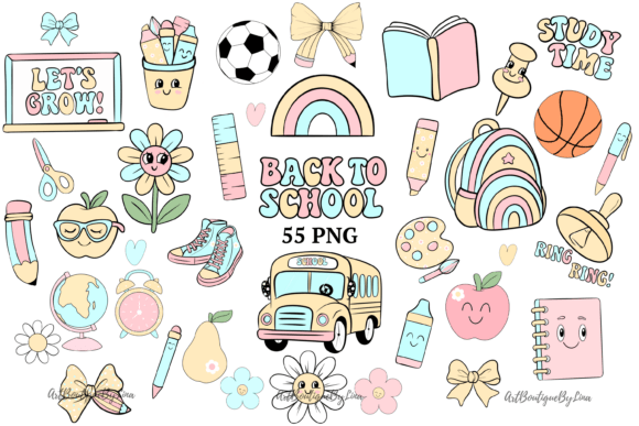 Download Back to School Cute Clipart Bundle - Cute clipart Collection